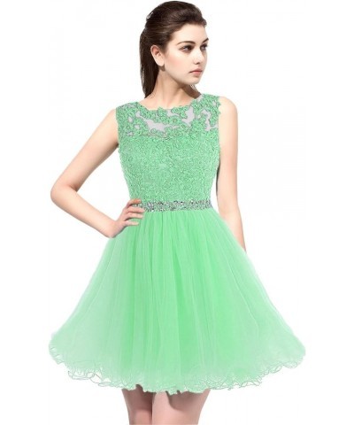 Women's Short Tulle Beading Homecoming Dresses 2022 Prom Party Gowns 361-mint $17.80 Dresses