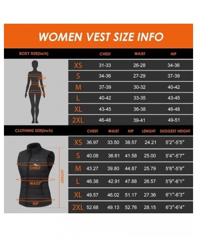 Heated Vest Women with Battery Pack,Women's Heated Warm Vest Electric Rechargeable Heating Vest Black $26.54 Vests