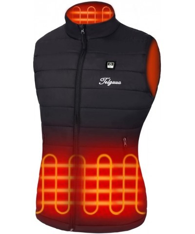 Heated Vest Women with Battery Pack,Women's Heated Warm Vest Electric Rechargeable Heating Vest Black $26.54 Vests