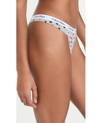 Women's Carousel Logo Cotton Thong Multipack Panty 3 Tomato/Twinkle/Grey Heather/Black $24.97 Lingerie