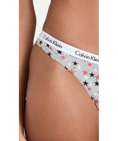 Women's Carousel Logo Cotton Thong Multipack Panty 3 Tomato/Twinkle/Grey Heather/Black $24.97 Lingerie