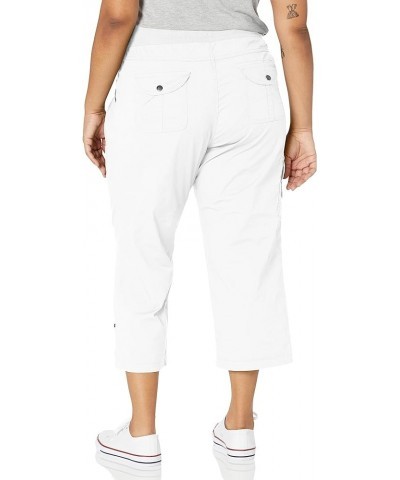 Women's Plus Size Capri Ctn Roll Up White $13.86 Hosiery