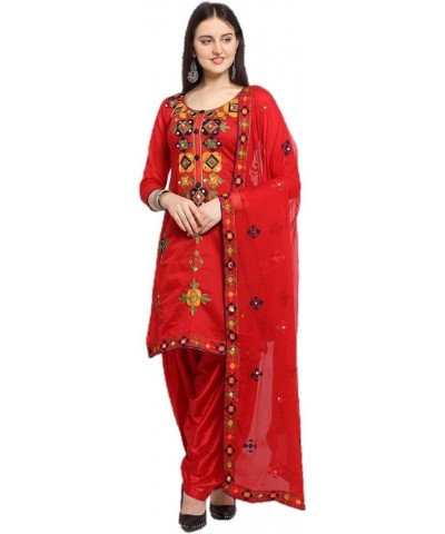 salwar kameez Set for women ready to wear Indian Plus Size Party Wear patiala dresses for women Red $31.35 Dresses