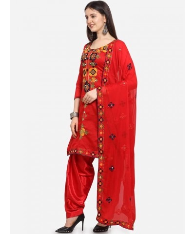 salwar kameez Set for women ready to wear Indian Plus Size Party Wear patiala dresses for women Red $31.35 Dresses