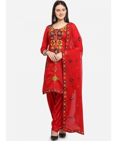 salwar kameez Set for women ready to wear Indian Plus Size Party Wear patiala dresses for women Red $31.35 Dresses