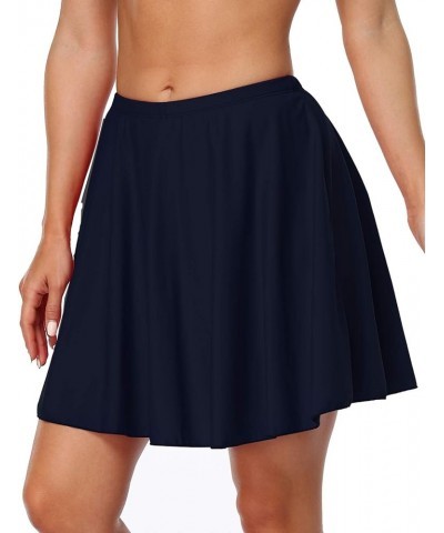 Women's Long Swim Skirt UV 50+ High Waist Swim Bottom Multi-Purpose Athletic Sports Tankini Bottom 3-boyshorts Navy $17.09 Sw...