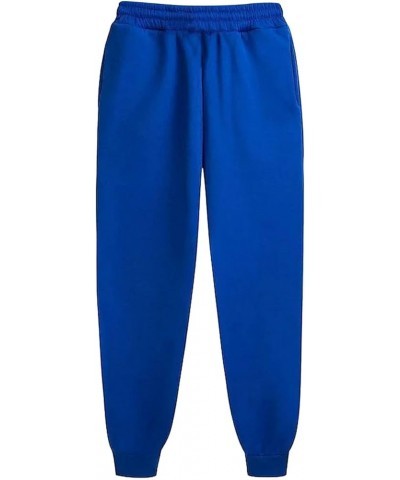 Womens Sweatpants with Pockets Cotton Solid Color Drawstring Women's Pants with Pockets Sweat Pants Trousers 1-blue $7.91 Pants