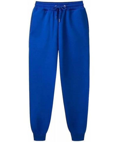 Womens Sweatpants with Pockets Cotton Solid Color Drawstring Women's Pants with Pockets Sweat Pants Trousers 1-blue $7.91 Pants