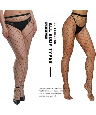 Mesh Pants Sheers Plus Size Fishnet Stockings for Women Pantyhose Bodysuit Tights Leggings Dancewear Medias Black S Net $9.71...