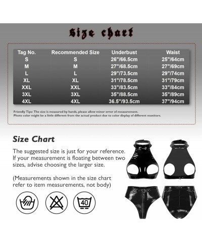 Women's Faux Leather Sexy Triangle Padded Bathing Suit 2 Pieces Swimsuit Bikini Set Swimwear Black D $11.19 Swimsuits