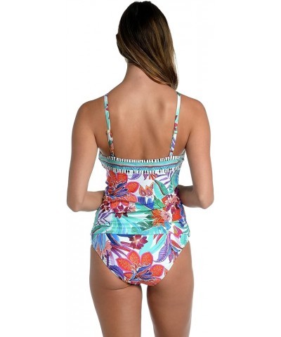 Women's High Neck Keyhole Tankini Swimsuit Top Multi//Tropics of Tropez $40.54 Swimsuits