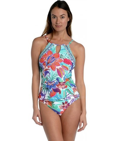 Women's High Neck Keyhole Tankini Swimsuit Top Multi//Tropics of Tropez $40.54 Swimsuits