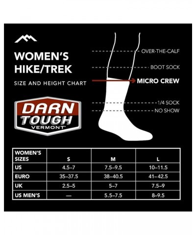 Darn Tough Women's Light Hiker Micro Crew Lightweight with Cushion Sock (Style 1967) - Taupe $15.63 Socks