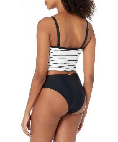 Women's Standard Michelle Crop Bikini Top Swimsuit Deep Sea Stripe $9.76 Swimsuits