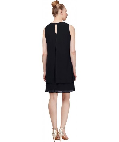 Women's Sleeveless Cutout Pearl Neck Dress Black Detail $20.38 Dresses