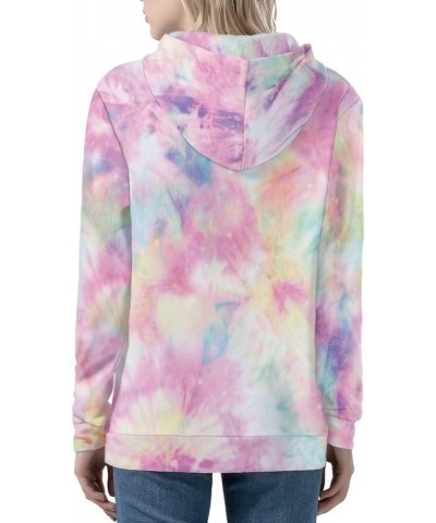 Women's Zip Up Y2K Hoodie Casual Workout Sweatshirts Oversized Jacket Pullover with Pockets for Teen Girls Tie Dye Pink $21.1...