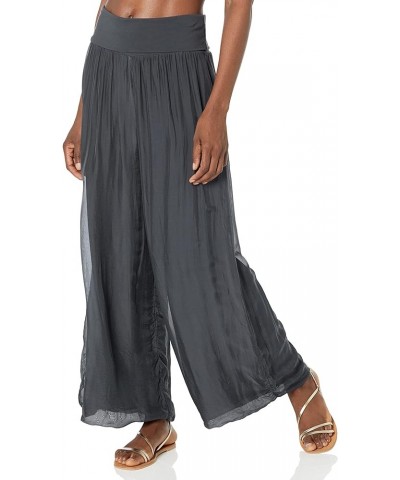 Women's Silk Palazzo Pants Anthracite $37.81 Pants