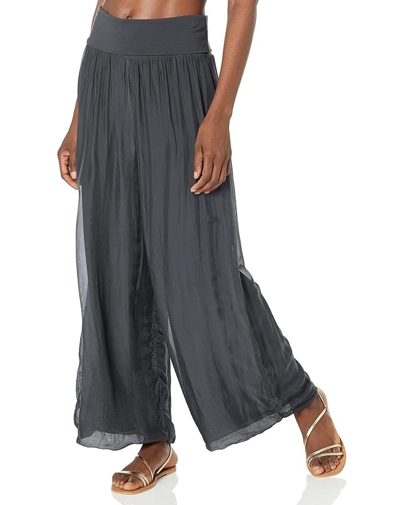 Women's Silk Palazzo Pants Anthracite $37.81 Pants