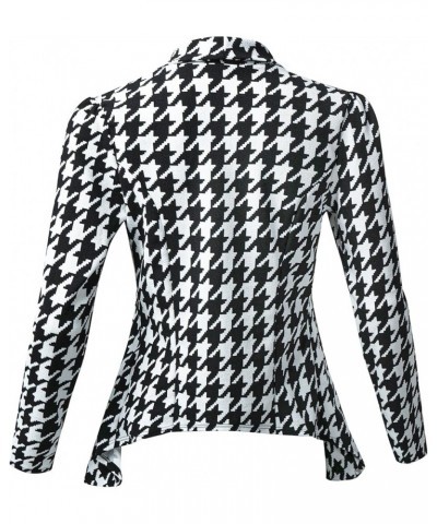 Women's Long Sleeve Classic Draped Open Front Lightweight Blazer with Plus Size Sja001_hgblack $14.40 Blazers