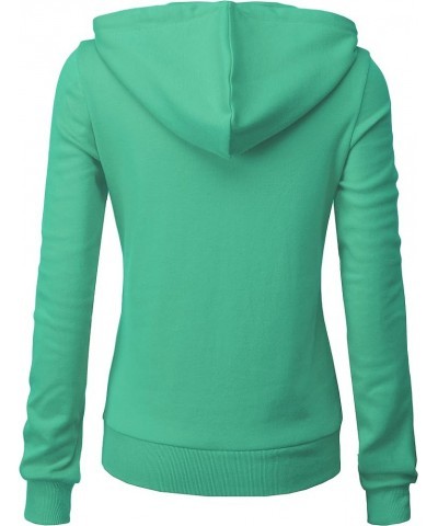 Women's Slim Fit Zip Up Hoodie Lightweight Long Sleeve Kangaroo Pocket Basic Casual wear Oscwohol033-spearmint $16.91 Hoodies...