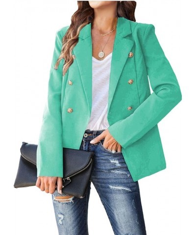 Womens Casual Blazer Jacket Open Front Long Sleeve Lapel Cardigan Ol Office Slim Suit Jacket Outwear Coat with Pockets E-gree...