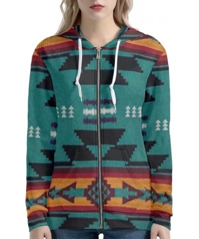 Zip Up Women's Hoodies & Sweatshirts XS-5XL Tribal Western Aztec $12.82 Hoodies & Sweatshirts