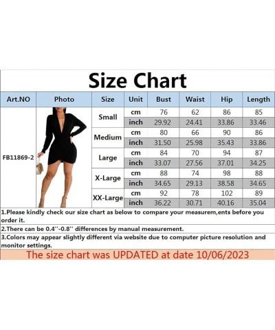 Women's Sexy Sparkly V Neck Long Sleeve Ruched Metallic Bodycon Club Mini Dresses B-black $20.90 Dresses