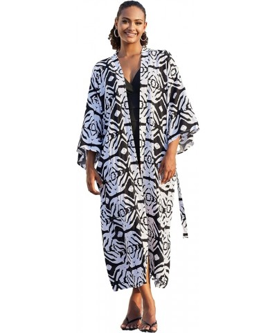 Geometric print cardigans for women kimono long sleeve color block pool cover up holiday cardigans oversized kimonos 983-0 $1...