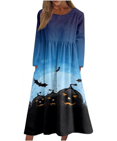 Dresses for Women 2023 Casual Leaf Stripe Pocket Dress Floral V-Neck Above The Knee Fitted Casual Dresses 1-blue* $12.60 Dresses