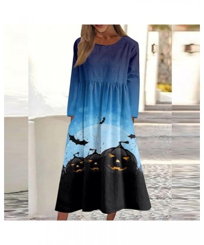 Dresses for Women 2023 Casual Leaf Stripe Pocket Dress Floral V-Neck Above The Knee Fitted Casual Dresses 1-blue* $12.60 Dresses