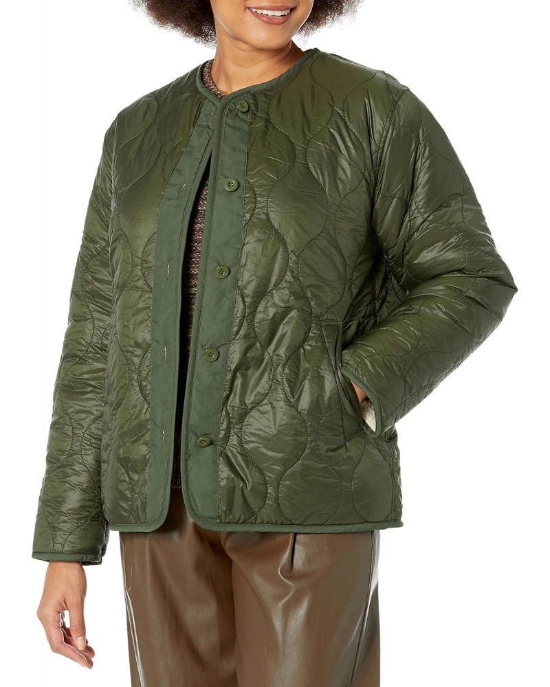 Women's Marissa 05 Jacket, Army, Green, Off White, L $65.65 Jackets