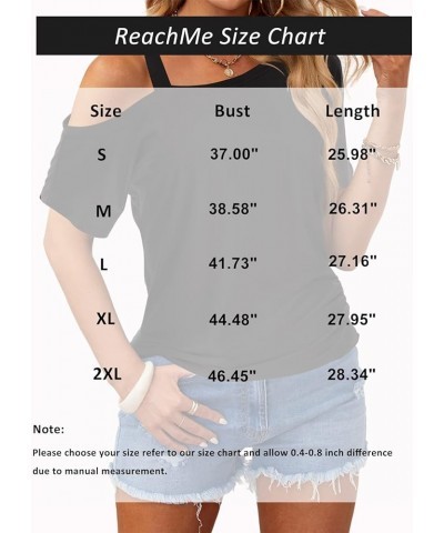 Womens Short Sleeve Cold Shoulder Tops Sexy Off The Shoulder Tshirts Loose Casual Shirts Tee 1 Blue $12.41 T-Shirts