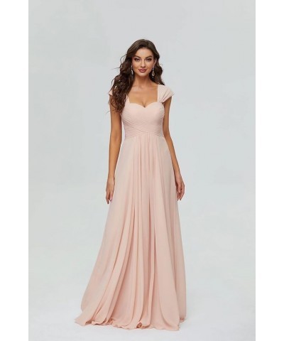 Women's Long Chiffon Bridesmaid Dresses Sweetheart Neck Formal Evening Party Gowns Grape $32.66 Dresses