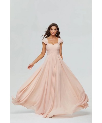 Women's Long Chiffon Bridesmaid Dresses Sweetheart Neck Formal Evening Party Gowns Grape $32.66 Dresses