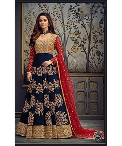 Prija Collection Ready to Wear Indian Pakistani Bollywood Wedding/Party Wear Designer Abaya Style Anarkali Suit for Womens Bl...