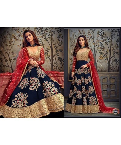 Prija Collection Ready to Wear Indian Pakistani Bollywood Wedding/Party Wear Designer Abaya Style Anarkali Suit for Womens Bl...