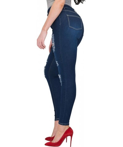 High Waisted Skinny Denim Distressed Ripped Jeans Pants Summer 142 -Dark $22.79 Jeans