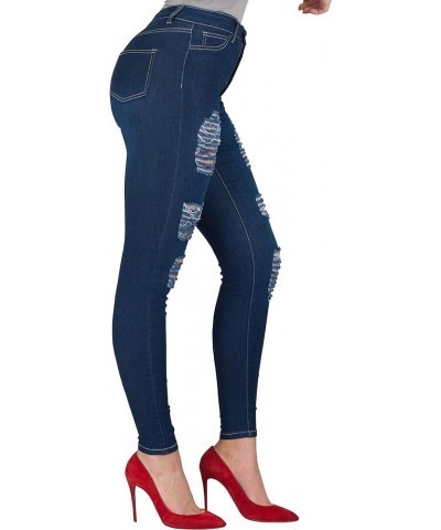 High Waisted Skinny Denim Distressed Ripped Jeans Pants Summer 142 -Dark $22.79 Jeans