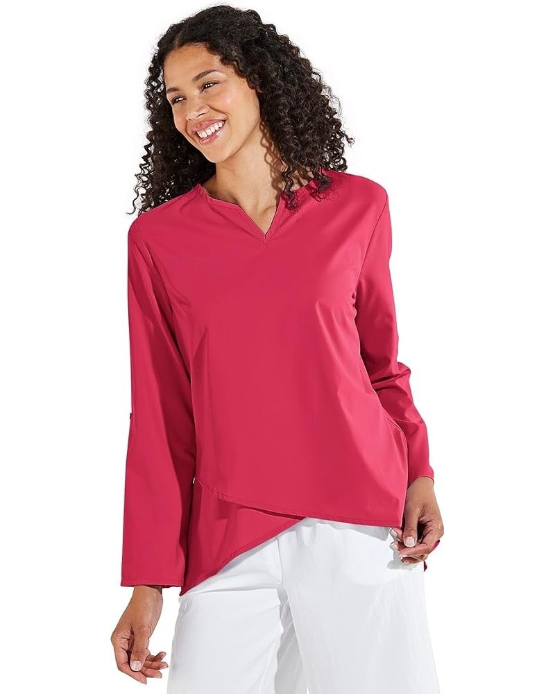 UPF 50+ Womens Santa Barbara Tunic Top - Sun Protective (Large- Bay Aqua) Small Lush Magenta $27.95 Tops