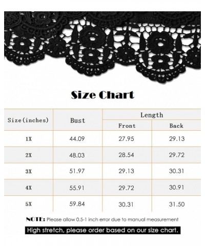 Plus-Size Tops Women Short Sleeve Tunics A-line Lace Tee Shirts XL-5XL Zb-floral $14.50 Tops