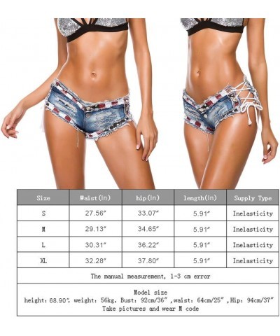 Women Sexy Denim Cut Off Shorts Low/High Waist Frayed Raw Hem Hot Shorts Jeans Nightclub Wear Ripped Hole Deep Blue $18.71 Sh...