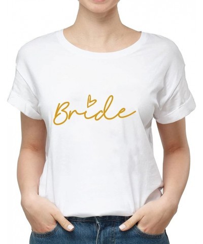 Bride Sweatshirt Bride Women Embroidered Bride Gifts Shirts Bachelorette Party Shirt Wedding Vacation Pullover Top Bride-gold...