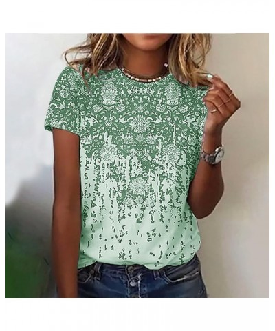 Women T-Shirt 2024 Casual Cute Top Shirts Graphic Tee Crew Neck Short Sleeve Blouse Print Loose Summer Tops Tshirts A23 $7.96...