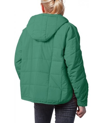 Womens Oversized Hooded Puffer Jacket Lightweight Pullover Hoodies Quilted Dolman Long Sleeve Warm Winter Coat Green $22.00 J...