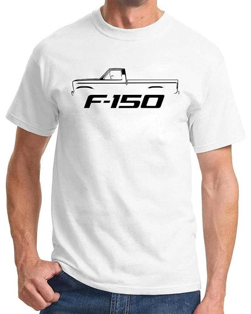 1980-86 Ford F150 Pickup Truck Classic Outline Design Print Tshirt White $12.93 T-Shirts