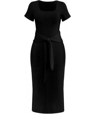 Women's Casual Off Shoulder Long Sleeves Slim Knit Bodycon Sweater Dress Midi Pencil Dress. B-black $15.37 Dresses