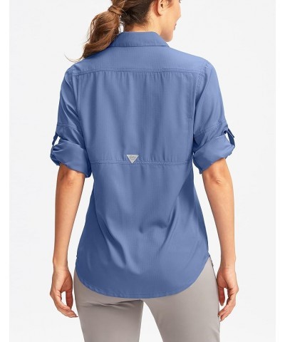 Women's UPF 50+ UV Sun Protection Shirts Long Sleeve Fishing Hiking Shirt Cool Lightweight Travel Safari Shirts Dusty Blue $2...