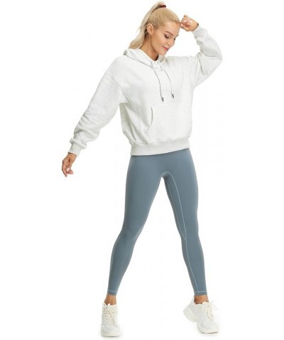 Women's Fleece Lined Hooded Sweatshirt Tops, Oversized Casual Pullover with kangaroo Pocket & Drawstring Light Grey $18.13 Ho...