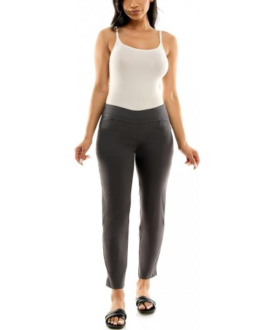 Women's Pull-on Ankle Length Pants Made with Millennium Fabric Grey $19.94 Pants