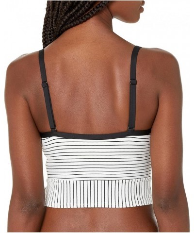 Women's Standard Michelle Crop Bikini Top Swimsuit Emotion Textured Stripe $19.99 Swimsuits